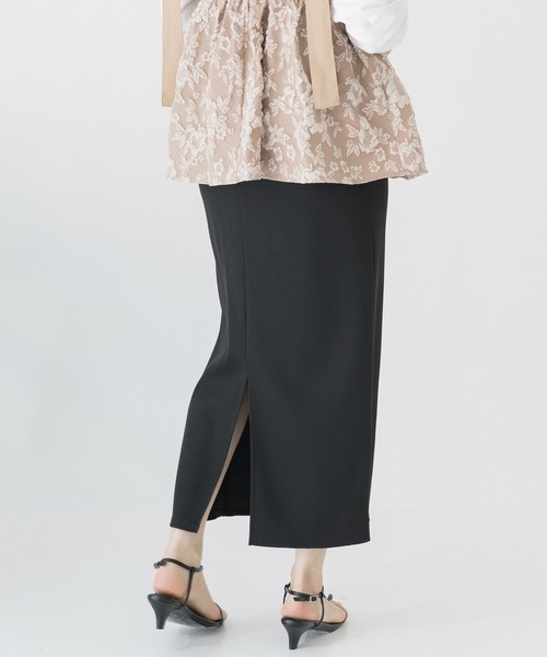 INCEDE（インシード）の「リブカットタイトスカート（スカート・レディース・レッド/アイボリー/ブラック/チャコールグレー/オレンジ・M/L/LL/3L/4L）」の21枚目の写真