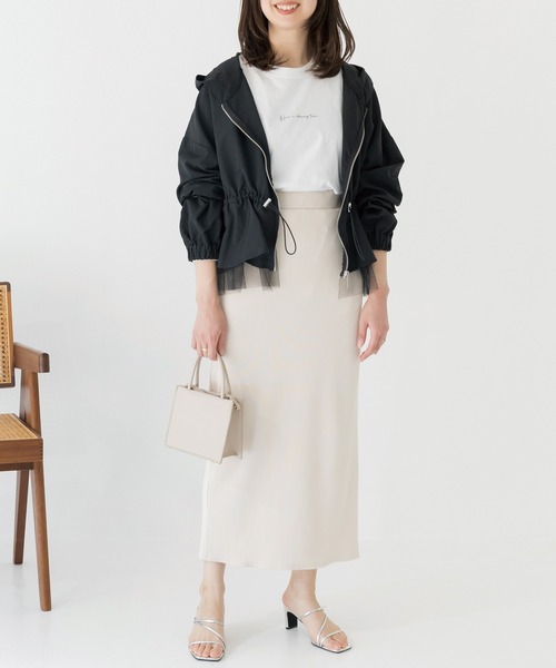 INCEDE（インシード）の「リブカットタイトスカート（スカート・レディース・レッド/アイボリー/ブラック/チャコールグレー/オレンジ・M/L/LL/3L/4L）」の14枚目の写真