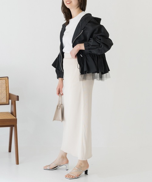 INCEDE（インシード）の「リブカットタイトスカート（スカート・レディース・レッド/アイボリー/ブラック/チャコールグレー/オレンジ・M/L/LL/3L/4L）」の16枚目の写真