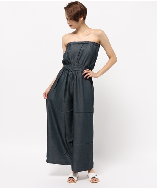 Kastane（カスタネ）の「【Kastane】ベアサロペット（サロペット/オーバーオール・レディース・ブラウン/ブルー・FREE）」の2枚目の写真