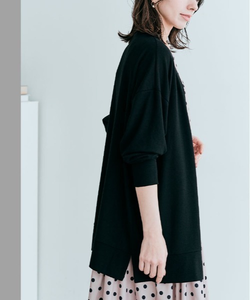 kirakiraShop(キラキラショップ)の「ノーボタン ニットソー カーディガン(カーディガン/ボレロ・レディース・ネイビー/ブラック/ブルー/ホワイト/モカ・FREE)」の21枚目の写真