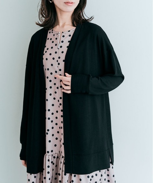 kirakiraShop(キラキラショップ)の「ノーボタン ニットソー カーディガン(カーディガン/ボレロ・レディース・ネイビー/ブラック/ブルー/ホワイト/モカ・FREE)」の22枚目の写真