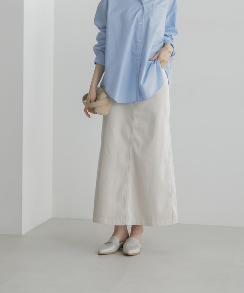 PICCADILLY（ピカデリー）の「PICCADILLY/ANNA マキシスカート（スカート・レディース・ベージュ/ブルーグリーン・M/S）」の2枚目の写真