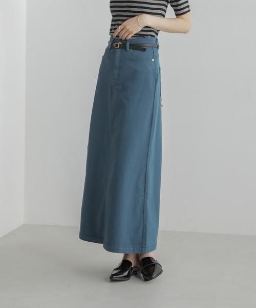 PICCADILLY（ピカデリー）の「PICCADILLY/ANNA マキシスカート（スカート・レディース・ベージュ/ブルーグリーン・M/S）」の9枚目の写真