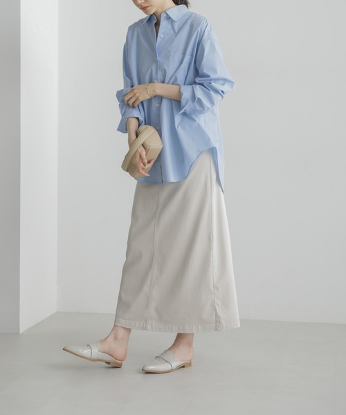 PICCADILLY（ピカデリー）の「PICCADILLY/ANNA マキシスカート（スカート・レディース・ベージュ/ブルーグリーン・M/S）」の6枚目の写真