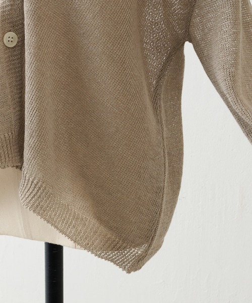 BEARDSLEY（ビアズリー）の「リネンショートカーデ（カーディガン/ボレロ・レディース・ベージュ/オリーブ/ブラック/グレー/カーキ・FREE）」の21枚目の写真