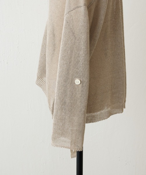 BEARDSLEY（ビアズリー）の「リネンショートカーデ（カーディガン/ボレロ・レディース・ベージュ/オリーブ/ブラック/グレー/カーキ・FREE）」の22枚目の写真