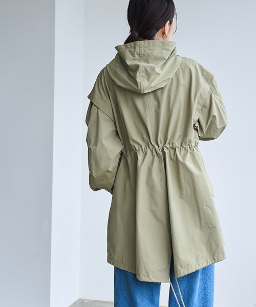 coen(コーエン)の「3WAYモッズコート(モッズコート・レディース・オリーブ/ナチュラル/ベージュ・FREE)」の8枚目の写真