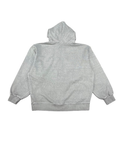 XU（エックスユー）の「ストリートファッション XU エックスユー set up design pigment hoodie フーディー パーカー ロゴパーカー オーバーサイズ ピグメント 長袖トップス 韓国ストリート 韓国ファッション（パーカー・メンズ・グレー/ダークグレー・ONE SIZE）」の13枚目の写真