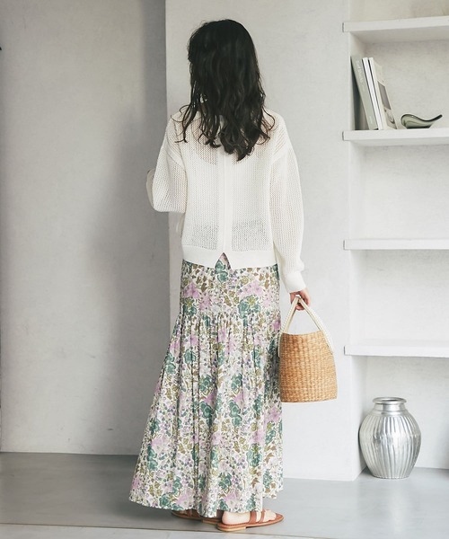 La boutique BonBon（ラブティックボンボン）の「メッシュニット（ニット/セーター・レディース・ライトグレー/オフホワイト/モカ・FREE）」の9枚目の写真