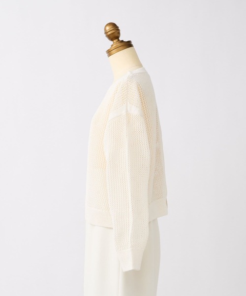 La boutique BonBon（ラブティックボンボン）の「メッシュニット（ニット/セーター・レディース・ライトグレー/オフホワイト/モカ・FREE）」の11枚目の写真