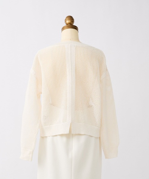 La boutique BonBon（ラブティックボンボン）の「メッシュニット（ニット/セーター・レディース・ライトグレー/オフホワイト/モカ・FREE）」の12枚目の写真