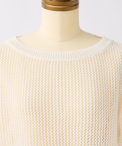 La boutique BonBon（ラブティックボンボン）の「メッシュニット（ニット/セーター・レディース・ライトグレー/オフホワイト/モカ・FREE）」の13枚目の写真