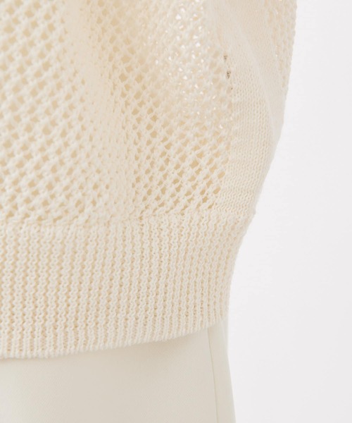 La boutique BonBon（ラブティックボンボン）の「メッシュニット（ニット/セーター・レディース・ライトグレー/オフホワイト/モカ・FREE）」の15枚目の写真