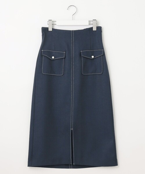 Feroux（フェルゥ）の「パールポイントフラップ スカート（スカート・レディース・アイボリー系9/ネイビー系/スカイブルー系/オレンジ系・1/2）」の10枚目の写真