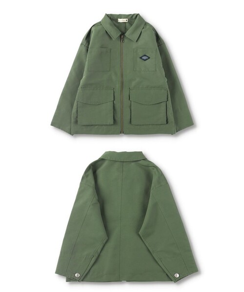 BRANSHES(ブランシェス)の「ビッグポケット付きワークジャケット(ブルゾン・キッズ・カーキオリーブ/アイボリー・100/110/120/150/140/90/130)」の11枚目の写真