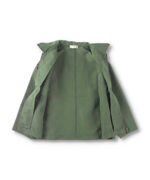 BRANSHES(ブランシェス)の「ビッグポケット付きワークジャケット(ブルゾン・キッズ・カーキオリーブ/アイボリー・100/110/120/150/140/90/130)」の4枚目の写真