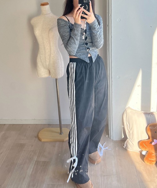 RiLi（リリ）の「サイドラインリボンパンツ【RL】（その他パンツ・レディース・ブラック・FREE）」の3枚目の写真