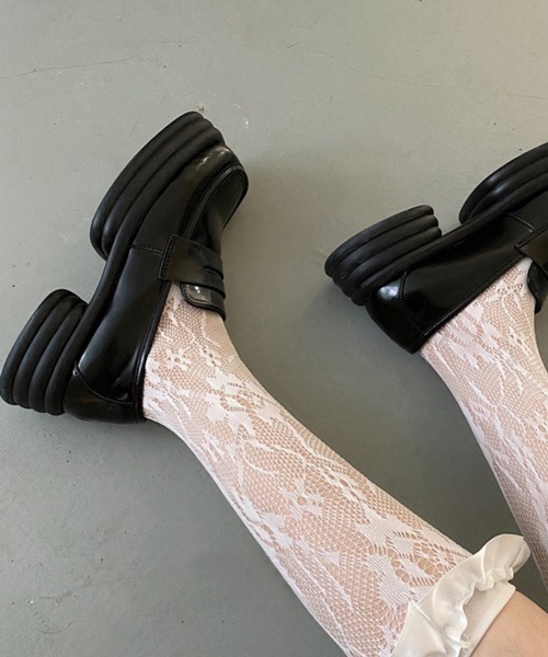 HALEY PESCA（ヘーリーペスカ）の「HALEY PESCA/スクエアトゥ 厚底ローファー（ローファー・レディース・ブラック・36/38/40）」の15枚目の写真