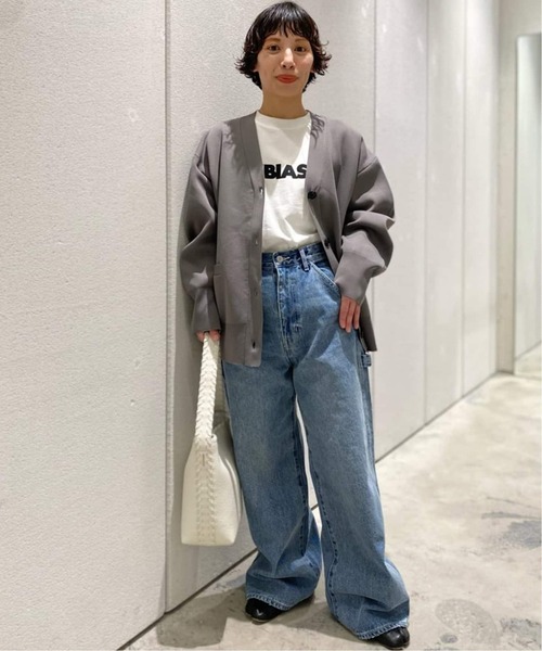 JOURNAL STANDARD（ジャーナルスタンダード）の「《追加》UNBIASEDロングスリーブ TEE（Tシャツ/カットソー・レディース・ホワイト/チャコールグレー・FREE）」の3枚目の写真
