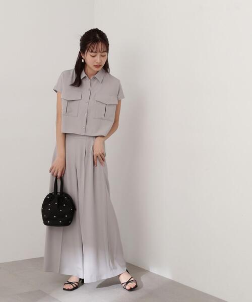 PROPORTION BODY DRESSING（プロポーションボディドレッシング）の「ウエストマークワイドパンツ / 1214130400（その他パンツ・レディース・グレー/ベージュ・SMALL/MEDIUM）」の3枚目の写真