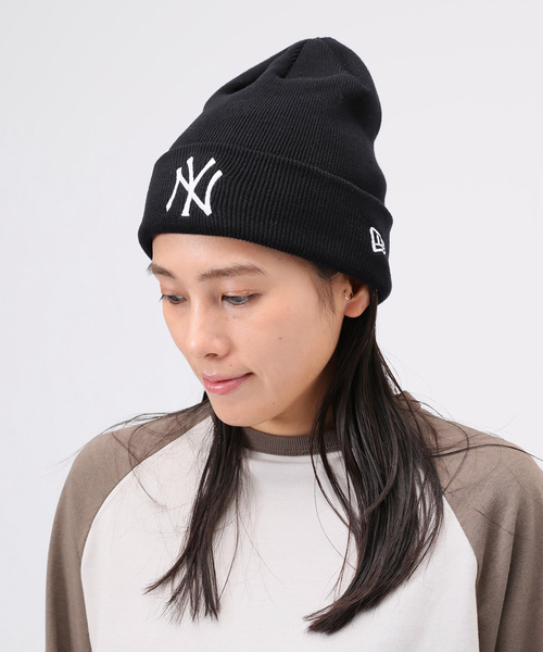 NEW ERA（ニューエラ）の「【NEW ERA / ニューエラ】ベーシックコットンカフニットキャップ NY（ニットキャップ/ビーニー・レディース・ブラック・FREE）」の2枚目の写真