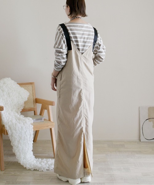 ECRIRE(エクリール)の「【ECRIRE by 陽】フロントジップジャンスカ(ワンピース・レディース・カーキ/ブラック/ベージュ・M)」の9枚目の写真