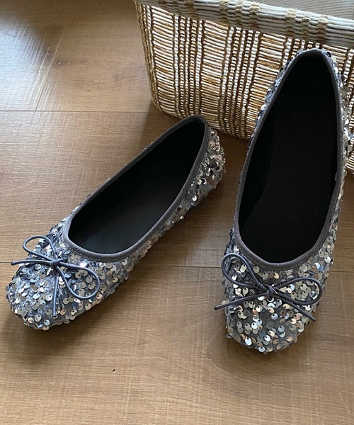 SHEENA(シーナ)の「スパンコールバレエシューズ(バレエシューズ・レディース・ブラック/シルバー・23.5㎝/24.0cm/24.5cm)」の15枚目の写真
