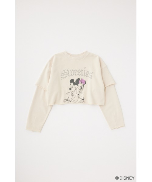 Disney SERIES CREATED by MUS(ディズニーシリーズクリエイテッドバイエムユーエス)の「MD LAYERED LIKE プルオーバー(Tシャツ/カットソー・レディース・ライトブラック/ピンク/オフホワイト・FREE)」の2枚目の写真