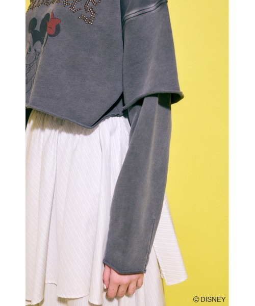 Disney SERIES CREATED by MUS(ディズニーシリーズクリエイテッドバイエムユーエス)の「MD LAYERED LIKE プルオーバー(Tシャツ/カットソー・レディース・ライトブラック/ピンク/オフホワイト・FREE)」の12枚目の写真