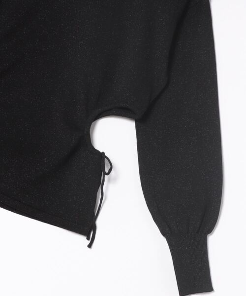 LATINA（ラティーナ）の「ウエスト開き ラメ ニットソー クルーネック 長袖（Tシャツ/カットソー・レディース・ブラック・FREE）」の3枚目の写真