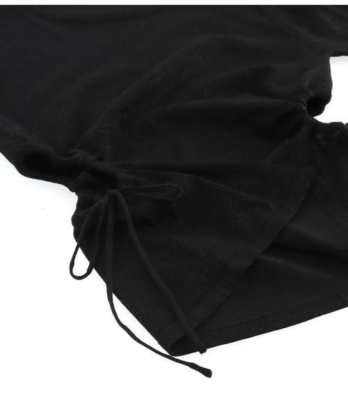 LATINA（ラティーナ）の「ウエスト開き ラメ ニットソー クルーネック 長袖（Tシャツ/カットソー・レディース・ブラック・FREE）」の8枚目の写真