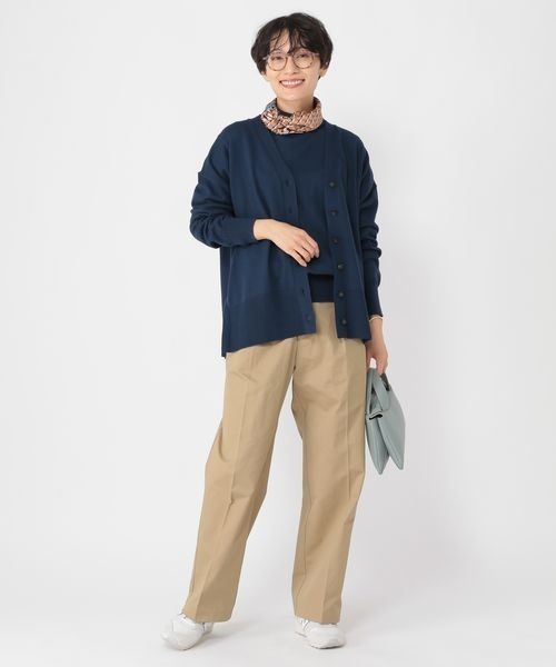 美品 sov. ソブ ケーブルニットセット 大人レトロ 配色ラインVネックケーブルニット（ニット/セーター