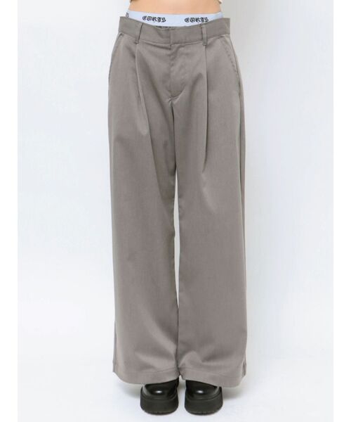 EVRIS(エヴリス)の「ロゴラインタックワイドパンツ【セットアップ着用可能】(その他パンツ・レディース・ブラック/グレー・MEDIUM/SMALL)」の8枚目の写真