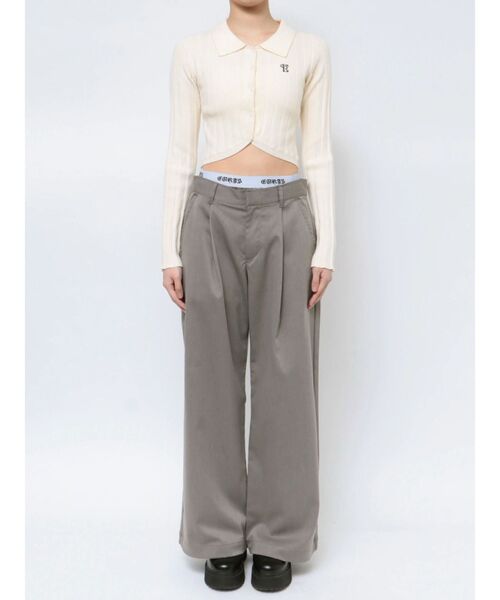 EVRIS(エヴリス)の「ロゴラインタックワイドパンツ【セットアップ着用可能】(その他パンツ・レディース・ブラック/グレー・MEDIUM/SMALL)」の15枚目の写真