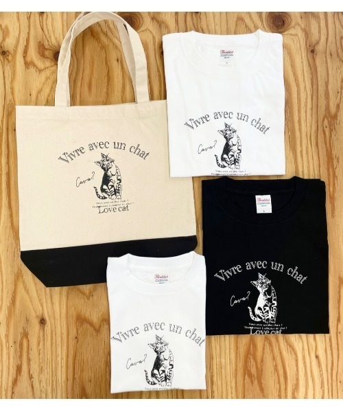 VIBGYOR（ヴィブジョー）の「【AS】保護猫Ｔシャツ AS（Tシャツ/カットソー・レディース・ホワイト/ブラック/ピンク系その他/ピンク系その他2/ベージュ/グリーン/ブルー/杢グレー/グレー系その他・LARGE/160/MEDIUM/SMALL）」の12枚目の写真