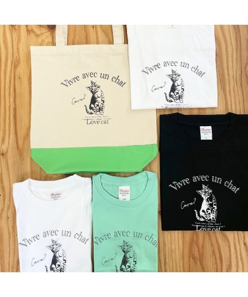 VIBGYOR（ヴィブジョー）の「【AS】保護猫Ｔシャツ AS（Tシャツ/カットソー・レディース・ホワイト/ブラック/ピンク系その他/ピンク系その他2/ベージュ/グリーン/ブルー/杢グレー/グレー系その他・LARGE/160/MEDIUM/SMALL）」の11枚目の写真