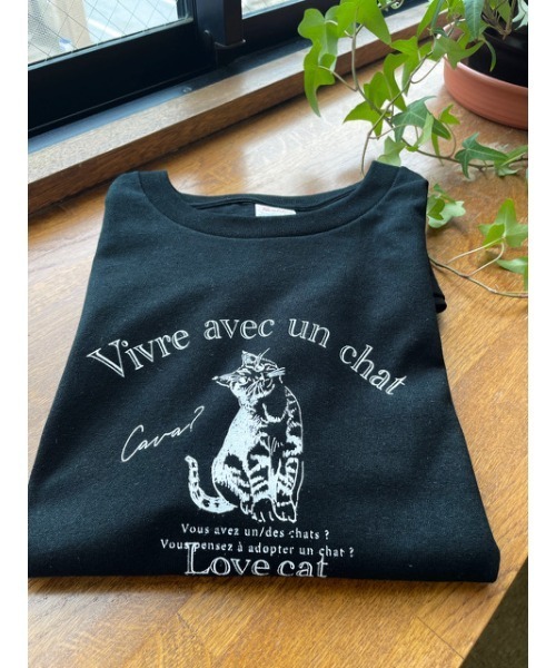 VIBGYOR（ヴィブジョー）の「【AS】保護猫Ｔシャツ AS（Tシャツ/カットソー・レディース・ホワイト/ブラック/ピンク系その他/ピンク系その他2/ベージュ/グリーン/ブルー/杢グレー/グレー系その他・LARGE/160/MEDIUM/SMALL）」の22枚目の写真