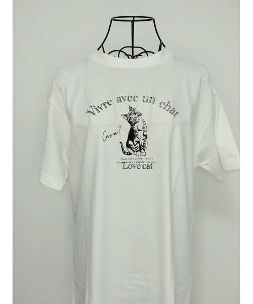 VIBGYOR（ヴィブジョー）の「【AS】保護猫Ｔシャツ AS（Tシャツ/カットソー・レディース・ホワイト/ブラック/ピンク系その他/ピンク系その他2/ベージュ/グリーン/ブルー/杢グレー/グレー系その他・LARGE/160/MEDIUM/SMALL）」の17枚目の写真
