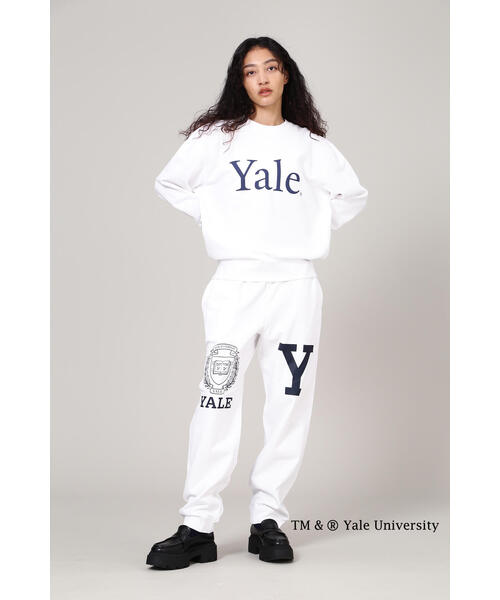 FRAMeWORK YALEスエットチュニック　ホワイト　ネイビー　2点 23AW＊Wings掲載＊【ウォッシャブル】シャツレイヤーチュニック