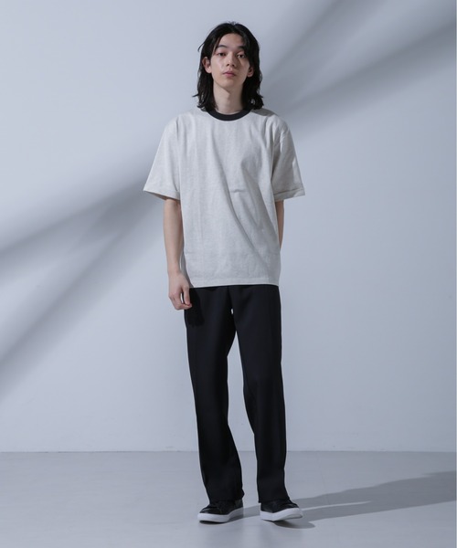NANO universe(ナノユニバース)の「Anti Soaked 汗染み防止 リンガーネックTシャツ(Tシャツ/カットソー・メンズ・グリーン/ブルー/ブラック/オートミール・L/M/S)」の3枚目の写真
