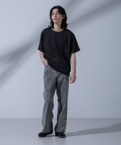 NANO universe(ナノユニバース)の「Anti Soaked 汗染み防止 リンガーネックTシャツ(Tシャツ/カットソー・メンズ・グリーン/ブルー/ブラック/オートミール・L/M/S)」の10枚目の写真