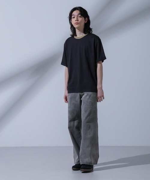 NANO universe(ナノユニバース)の「Anti Soaked 汗染み防止 リンガーネックTシャツ(Tシャツ/カットソー・メンズ・グリーン/ブルー/ブラック/オートミール・L/M/S)」の11枚目の写真