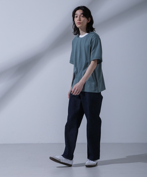 NANO universe(ナノユニバース)の「Anti Soaked 汗染み防止 リンガーネックTシャツ(Tシャツ/カットソー・メンズ・グリーン/ブルー/ブラック/オートミール・L/M/S)」の20枚目の写真