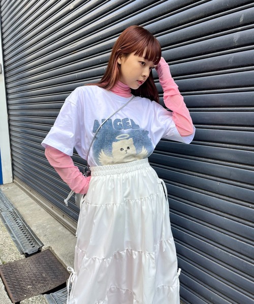 sevens（セブンズ）の「【sevens】エンジェルキャットTシャツ（Tシャツ/カットソー・レディース・ホワイト/グレー・FREE）」の16枚目の写真