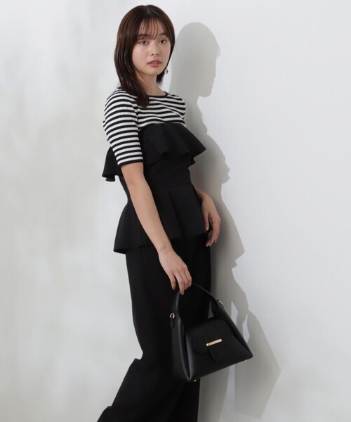 PROPORTION BODY DRESSING（プロポーションボディドレッシング）の「ベアペプラムパンツセットアップ / 1214140507（ワンピース・レディース・グレー/ブラック・SMALL/MEDIUM）」の6枚目の写真