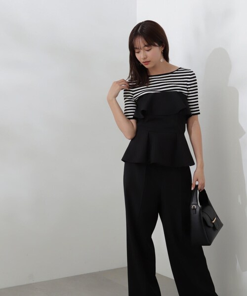 PROPORTION BODY DRESSING（プロポーションボディドレッシング）の「ベアペプラムパンツセットアップ / 1214140507（ワンピース・レディース・グレー/ブラック・SMALL/MEDIUM）」の8枚目の写真