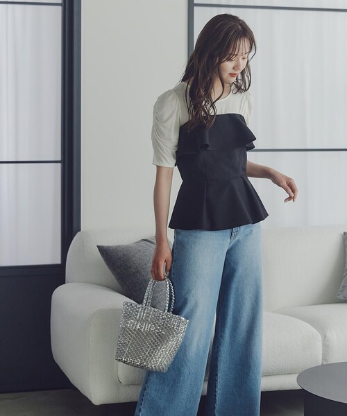 PROPORTION BODY DRESSING（プロポーションボディドレッシング）の「ベアペプラムパンツセットアップ / 1214140507（ワンピース・レディース・グレー/ブラック・SMALL/MEDIUM）」の12枚目の写真