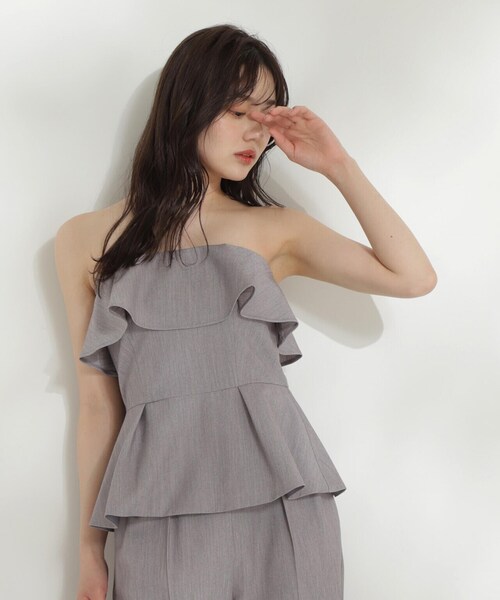 PROPORTION BODY DRESSING（プロポーションボディドレッシング）の「ベアペプラムパンツセットアップ / 1214140507（ワンピース・レディース・グレー/ブラック・SMALL/MEDIUM）」の21枚目の写真