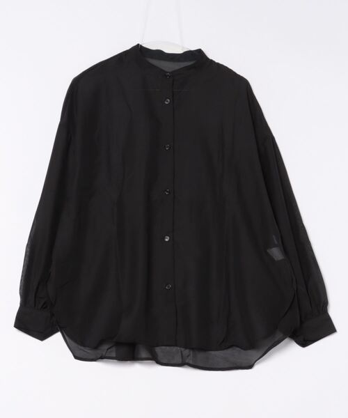 Jayro(ジャイロ)の「スタンドカラーボリュームスリーブシアーシャツ(シャツ/ブラウス・レディース・ブラック/サックスブルー/ホワイト/ピンク系その他2・M)」の20枚目の写真